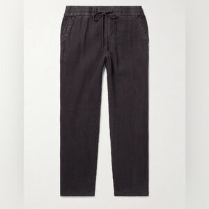 James Perse Ribbed Twill Drawstring Pants in Washed Black 32